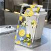 NONE Custodia per telefono trasparente con fiore di limone frutta estiva per Samsung Galaxy S25 S24 S23 S22 S21 FE Plus Ultra A56 A55 A35 A16 A54 A53 Cover