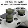 SZKOSTON 6PCS Thumb Grips Caps Set per Switch 2 Pro/PS5/PS4 Controller Pulsante Stick Copertura Gamepad Joystick Cap Accessori da gioco