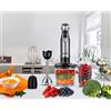 BioloMix Set frullatore ad immersione professionale 4 in 1 - Frullatore ad alta potenza da 1200 W con lame per ghiaccio in acciaio inossidabile, include tritatutto