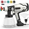 Betuyoo Pistola a spruzzo elettrica HVLP da 1500 W, spruzzatore di vernice ad alta potenza 220 V per rivestimento in acciaio per mobili auto, 5 ugelli in rame per verniciatura automatica Mac