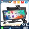Srnubi 10.26 "4K DVR per auto Wireless CarPlay e Android Auto Doppia registrazione Visione notturna WiFi Navigazione GPS Videoregistratore
