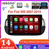 ESSGOO 2 DIN Per Fiat 500 2007-2015 9 Pollici Display Touch IPS Carplay Wireless Android Auto Autoradio Radio Multimediale Android 14 GPS Navigazione WIFI SWC Bluetooth FM RDS USB Mirror Link 64GB