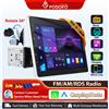 Podofo 10.1 "Stereo per auto Schermo girevole Singolo Din Autoradio supporto Wireless Carplay Android Auto FM/AM/RDS radio