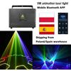Ybeiyuan Luce laser animata 5W Scansione a colori ILDA Controllo Bluetooth DMX512 Proiettore a fascio Bar Club DJ Disco Luce per feste di Natale