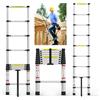 DayPlus Scala in alluminio multilivello da 2,6 m-3,2 m Robusta scala telescopica in alluminio Capacità di carico: 330 libbre Adatto per carrelli per camper