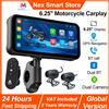 MicroData Carplay per moto da 6,25'', navigazione GPS Chiamata BT Carplay wireless Android Auto, lettore per auto touchscreen doppio Bluetooth per Moto