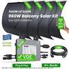 Sistema Solare da 960W con 4 Pannelli da 240W + Micro Inverter da 800W | Facile Installazione Fai-da-Te, Ideale per Balconi, Camper, Piccole Abitazioni