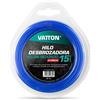 VATTON Filo in Nylon per Decespugliatore VATTON - Varie Misure - Filo di elevata durezza, flessibilità e resistenza - Compatibile con la maggior parte dei decespugliatori