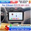 OSSURET Qualcomm 8-Core CarPlay Android Auto Autoradio Per Citroen C2 C3 2001 - 2010 Lettore GPS Multimediale 360 ° Telecamera panoramica 4G BT