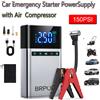 BRPOM Avviamento per auto portatile con compressore d'aria Avviatore gonfiabile per pneumatici 8000mAh Batteria per auto Starter Box Batteria per auto Jumper Starter