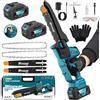 Rinoxar Mini Motosega a Batteria per Potatura, 8 Pollici Sega a Batteria per Potatura con 2x Batterie 20V/4000mAh, 1300W Motore Brushless, Pompetta Olio Auto Erogazione, per Giardinaggio