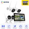 Annke 3MP 5MP Sistema CCTV Wireless 4CH NVR Telecamera wifi esterna Touch screen da 7 pollici Audio bidirezionale Telecamera di sicurezza Wifi 2/4 pezzi