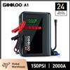 GOOLOO A1 Jump Starter con compressore d'aria, batteria per auto portatile 2000ABoosterGOy (7,0 gas/5,5 litri diesel) con compressore d'aria 150 PSI