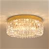 VETRULUS Lampada da soffitto in cristallo Soggiorno Lampadari moderni di lusso in oro Decorazione Plafoniere a LED Apparecchio di illuminazione Diametro 40 50 cm