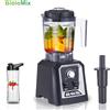 BioloMix Frullatore da cucina professionale Programma automatico 2L Spremiagrumi per frullato a basso profilo senza BPA Frantoio per ghiaccio Robot da cucina