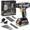 DEKO Trapano a batteria da donna 20V con batteria e caricabatterie Kit trapano avvitatore 20V adatto per utensili domestici per la lavorazione del legno