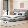 Rosahqnda Materasso 140x190 cm Altezza 25 cm Materasso a molle insacchettate con schiuma comfort, Materasso per adulti Durezza media