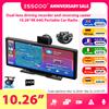 ESSGOO Autoradio Portatile 10.26" 4K 64G Touchscreen Wireless Apple CarPlay Android Auto Dash Cam Bluetooth Navigazione GPS WiFi Telecamera Retromarcia Grandangolare AUX FM