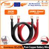 PowMr Cavo di collegamento batteria EU 2 AWG 35mm² in rame morbido intrecciato con capocorda M10 per impieghi gravosi per inverter, auto, solare, UPS, nautica, barca