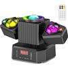 Datewink 65W Luci a testa mobile a due bracci RGBW LED Proiettore con effetti di illuminazione scenica Telecomando DMX per DJ Disco Festa di nozze