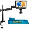 Elikliv Microscopio digitale Elikliv EM4K 4K per elettronica Microscopio per saldatura HDMI da 10,1 "2000X con supporto per braccio per saldatura PCB
