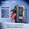UTRAI Avviatore di emergenza per auto UTRAI All-in-One 7000A con compressore d'aria, diagnosi OBD e booster di emergenza per batteria per auto Power Bank