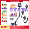 POWEART N700 Aspirapolvere Senza Fili, 60KPa, 50Min, Tazza di Raccolta Polveri da 1L, 4 Tipi di Testine di Aspirazione, Manico Pieghevole, per Pavimenti, Tappeti e Capelli