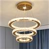 VETRULUS Lampadari di Lusso in Cristallo Stile Francese, Lampada a Sospensione LED per Sala, Soggiorno, Cucina e Tavolo da Pranzo