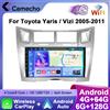 Camecho 6 + 128G Autoradio Wireless CarPlay Android Auto Per Toyota Yaris Vizi 2005-2011 Auto Sistema Intelligente GPS Stereo 4G WiFi