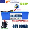 Ddadache Nuova batteria agli ioni di litio 48V 100Ah 2000W 13S3P DC/T adatta per motori 48V con caricabatterie BMS + 54.6V