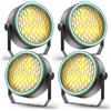 Datewink 2/4 pezzi 90W Golden COB LED Par Light con striscia RGB effetto di illuminazione scenica retrò DMX per DJ discoteca festa di nozze discoteca