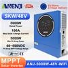 ANENJI 5KW 48V inverter solare 230V onda sinusoidale pura off/on inverter a rete PV 500VDC MPPT caricatore solare inverter solare a doppia uscita