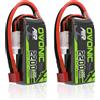 OVONIC Batteria Lipo OVONIC 7.4V 2S120C 2200mAh con Connettore T/XT60 per Aeroplani ed Elicotteri RC 1:14, Confezione da 2
