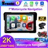 Srnubi 7 pollici 2K HD Moto DVR Navigazione GPS Wireless CarPlay Android Auto Airplay Display Schermo Monitor Moto portatile