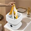 NONE Lavatrice Portatile 10L 40W Pieghevole con Velocità di Rotazione 320rpm, 3 Livelli per Biancheria Intima, Semi-automatica con Controllo Touch, Salvaspazio
