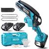 Seesii Mini motosega a catena a batteria da 6 pollici Sega a catena elettrica per tagliare l'albero Taglio del legno per Makita 18V Batteria pin