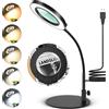 NONE Lampada per unghie a collo di cigno 10X, lampada con lente d'ingrandimento da 6,3", lampada per l'apprendimento della protezione degli occhi da lettura USB, lampada per unghie di bellezza per