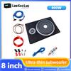 LeeKooLuu 1 Set Subwoofer per auto ultra sottile da 8 pollici Sotto il sedile Subwoofer attivo per auto Bassi + Copertura in metallo sottile 12V 600W