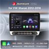 Junsun 10.1 "Pulsanti Wireless Carplay Android Auto Autoradio per Volkswagen Sharan 2012 2013 2014-2018 Bluetooth GPS Navi 4G DSP