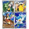 keeppley 4 pezzi di carte Pokemon cinesi Sprigatito Fuecoco Quaxly Captain Pikachu raro olografico PKM PTCG gioco di carte collezionabili