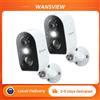 GALAYOU Wansview Telecamera di Sicurezza Wireless da Esterno WiFi a Batteria 2K 3MP IP con Rilevamento Umano PIR, Rilevamento Movimento, Audio Bidirezionale, Visione Notturna a Colori, Archiviazione su Scheda