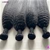 Lumiere Hair Extension di capelli umani vergini non trattati, ricci Jerry, tipo Kinky Yaki Straight, di alta qualità, all'ingrosso, con doppia trama