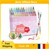 Arrtx Pennarelli acrilici con inchiostro liquido diretto, 36/60 colori, punta a pennello per colorare e disegnare per cartoni animati, anime, fumetti, pietra, vetro, uova, legno