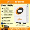 Jsdsolar Inverter Solare Ibrido 6KW 48V On/Off Grid IP65 con Raffreddamento Intelligente, Doppio MPPT 135A 230VAC, WiFi Integrato, PV 500V 7800W