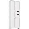 Getone Armadio da bagno alto, armadio da bagno armadio alto con 4 ante e 2 cassetti, armadio da cucina alto per soggiorno cucina sala da pranzo B