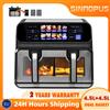 sinaopus Fornello senza olio per friggitrice ad aria calda a doppio cestello da 9 litri con controllo touch LED, finestra visibile, multifunzione 10 in 1, dimensioni del forno intelligente per famiglie