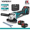 YOFIDRA 125mm Brushless Smerigliatrice angolare Macchina da taglio 4 Gear Cordless Taglio Utensili elettrici per la lavorazione del legno per Makita 18V Batteria Pin