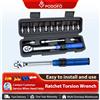Podofo Set di chiavi dinamometriche per bicicletta 2-24Nm Chiave esagonale per bicicletta a due vie Chiave a bussola preimpostata Kit di riparazione Strumento manuale Riparazione domestica