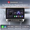 Junsun Autoradio Junsun da 10.1 pollici per Fiat Ducato, Boxer 2, Jumper 2 2006-2023, CarPlay wireless, Android Auto, sistemi intelligenti, schermo touch IPS con pulsanti fisici, DSP, navigazione GPS, WiFi,