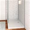 Piatto Doccia Rettangolare 80x70/90x70/100x70/120x70/140x70/80x76/90x76/90x80/100x80/110x80/120x80/160x80/100x90/110x90/120x90/140x90cm Bianco Spessore di 3 cm in Pietra Artificiale e Resina Minerale